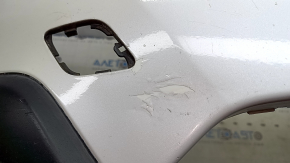 Front bumper bare Subaru Outback 15-17 white, dented, broken, broken fasteners, scratches, holes from screws, painted