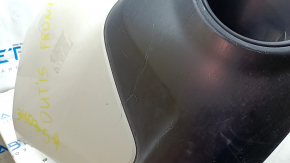 Front bumper bare Subaru Outback 15-17 white, dented, broken, broken fasteners, scratches, holes from screws, painted