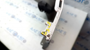 Front bumper bare Subaru Outback 15-17 white, dented, broken, broken fasteners, scratches, holes from screws, painted