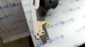 Front bumper bare Subaru Outback 15-17 white, dented, broken, broken fasteners, scratches, holes from screws, painted