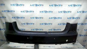 Bare rear bumper for Audi A6 C7 16-18, S-line restyling, with parking sensors, no cap, graphite, scratches, sand, scuffs