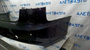 Bare rear bumper for Audi A6 C7 16-18, S-line restyling, with parking sensors, no cap, graphite, scratches, sand, scuffs