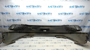 Rear bumper, bare, Volkswagen ID.4 21-22, black structure, under parking sensors, scratches, screw holes, broken parking sensor mount