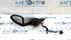 Left side mirror VW Jetta 19-23, 5+2 pins, BSM, heated, silver, scratches