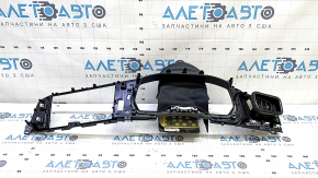 VW Jetta 19-22 black gloss front panel trim, with air duct deflector, with steering column trim, crack in fastening