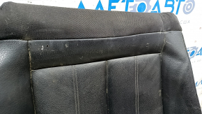 Driver's seat cushion upholstery for Audi A6 C7 12-18, black leather, heated, dented, cracked, worn, dry cleanable
