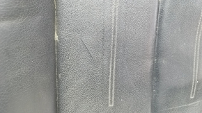 Driver's seat cushion upholstery for Audi A6 C7 12-18, black leather, heated, dented, cracked, worn, dry cleanable