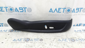 Audi A6 C7 12-18 passenger seat control trim, type 2, black, scratches, broken fasteners