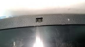 The Audi A6 C7 12-18 black under-seat storage compartment has scratches and cracks in the mounting points.