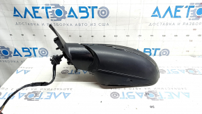 Left side mirror assembly for Audi A6 C7 12-18, 12 pins, for auto storage, graphite, with turn signal, with cover, without mirror element, scratches, cracks, sand