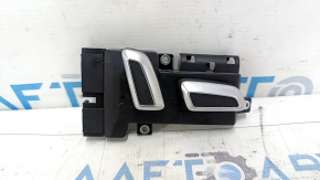 Audi A6 C7 12-18 passenger seat control, 10+6 pins, with buttons, black chrome insert, chrome trim