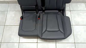 Rear seats, 2nd row, left, Audi Q8 19-23, black leather, gray stitching, heated, with belt, dents