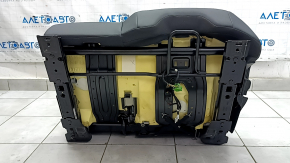 Rear seats, 2nd row, left, Audi Q8 19-23, black leather, gray stitching, heated, with belt, dents
