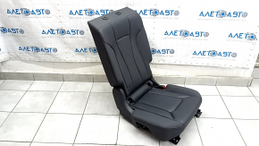 Rear seats, 2nd row, right, Audi Q8 19-23, black leather, gray stitching, heated, dents