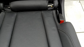 Rear seats, 2nd row, right, Audi Q8 19-23, black leather, gray stitching, heated, dents
