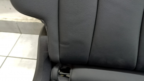 Rear seats, 2nd row, right, Audi Q8 19-23, black leather, gray stitching, heated, dents