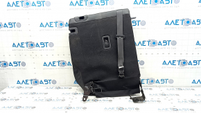 Rear seat backrest, 2nd row, left, Mazda CX-5 19-22, black leather, perforated, with brown stitching, without headrest, dented, cracked, needs cleaning