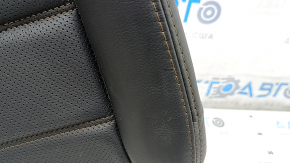 Backrest of the rear row 2 right Mazda CX-5 19-22 black leather, with perforation, with brown stitching, without a headrest, dented, needs cleaning
