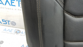 Backrest of the rear row 2 right Mazda CX-5 19-22 black leather, with perforation, with brown stitching, without a headrest, dented, needs cleaning