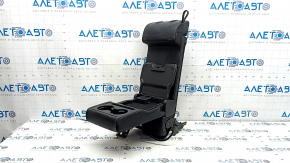 Backrest of the rear row 2 right Mazda CX-5 19-22 black leather, with perforation, with brown stitching, without a headrest, with USB, wrinkled