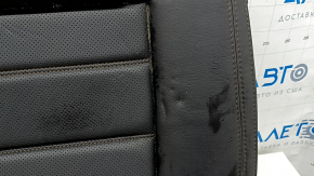 Rear seat cushion, 2nd row, Mazda CX-5 19-22, black leather with perforation, dented, scratches, needs cleaning
