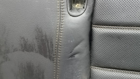 Rear seat cushion, 2nd row, Mazda CX-5 19-22, black leather with perforation, dented, scratches, needs cleaning