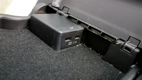 Backrest of the rear row 2 right Mazda CX-5 19-22 black leather, with perforation, with brown stitching, without a headrest, with USB, wrinkled