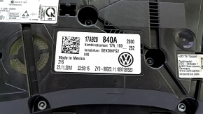 The instrument cluster on a 19-20 VW Jetta (90k) is broken.