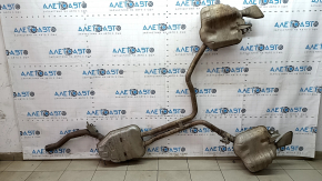 Exhaust pipe center section with barrels Audi A6 C7 16-18 2.0T AWD with damper, rusty