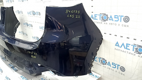 Naked rear bumper for Mazda CX-5 2022-2025 without parking sensors, blue, crack in mount, dent