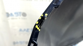 Front bumper, bare, Mazda CX-5 22-25, without parking sensors, blue, torn, broken fasteners, scratches, missing fragment