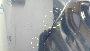 Front bumper, bare, Mazda CX-5 22-25, without parking sensors, blue, torn, broken fasteners, scratches, missing fragment