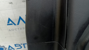 Mazda CX-5 17-23 BOSE front right door panel, with black leather insert, black leather armrest, dark wood molding, with handle, scratches, dent