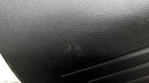 Door trim, rear left Volkswagen ID.4 21-22, black, brown leather armrest, glossy black insert, with handle, worn, paint peeled off the handle