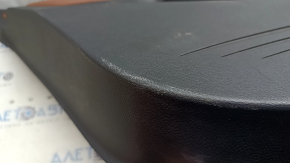 Door trim, rear left Volkswagen ID.4 21-22, black, brown leather armrest, glossy black insert, with handle, worn, paint peeled off the handle