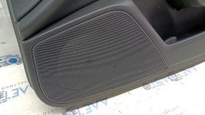Front right door panel for Audi A6 C7 12-18, black leather, insert and armrest, black leather, with handle, with backlight, needs cleaning, broken fastener