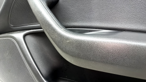 Front right door panel for Audi A6 C7 12-18, black leather, insert and armrest, black leather, with handle, with backlight, needs cleaning, broken fastener