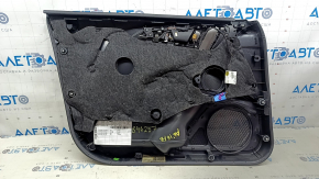 Front right door panel for Audi A6 C7 12-18, black leather, insert and armrest, black leather, with handle, with backlight, needs cleaning, broken fastener