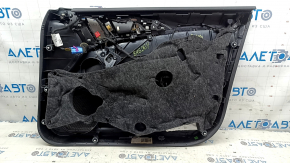 Front left door panel for Audi A6 C7 12-18, black leather, insert and armrest, black leather, with handle, with backlight, for cleaning