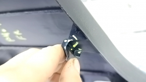 Toyota Prius V 15-17 lower right center pillar trim, black, scratches, broken mount