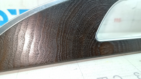 Door trim panel (cards) front left Audi A6 C7 12-18 wood (brown ash), swollen chrome, scratches