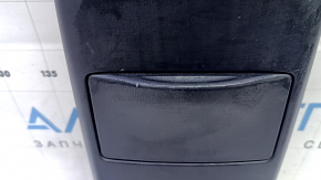Rear center console trim for Toyota Prius V 15-17, black, with cup holders, scratches