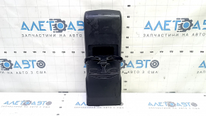 Rear center console trim for Toyota Prius V 15-17, black, with cup holders, scratches