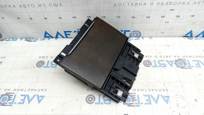 Audi A6 C7 12-18 center console pocket trim, wood grain (brown ash), 3-piece texture, scratches on chrome