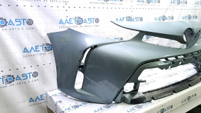 Bare front bumper for a Toyota Prius V 15-17, green, dents, peeling paint, cracks in the mounts