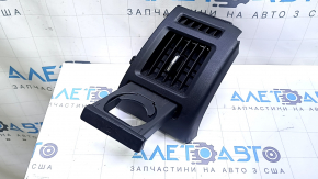 Right dashboard air vent assembly with cup holder for Toyota Prius V 15-17, black