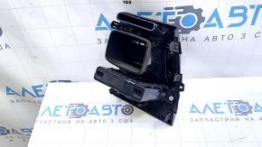 Right dashboard air vent assembly with cup holder for Toyota Prius V 15-17, black