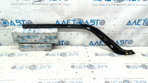Upper right rear fender molding for a Jeep Compass 19-25, gloss black, broken, broken fasteners