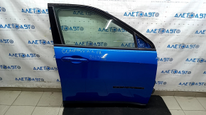 Jeep Compass 17-24 keyless front right door assembly, blue PBJ, dents, scratches