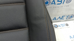 Mazda CX-5 17-23 passenger seat cushion upholstery, black leather, heated, perforated, dented, scratched